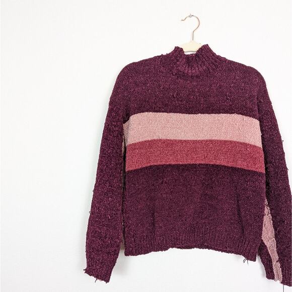 Lovers + Friends Pink Colorblock Chenille Knit Raye Sweater - Picture 3 of 8